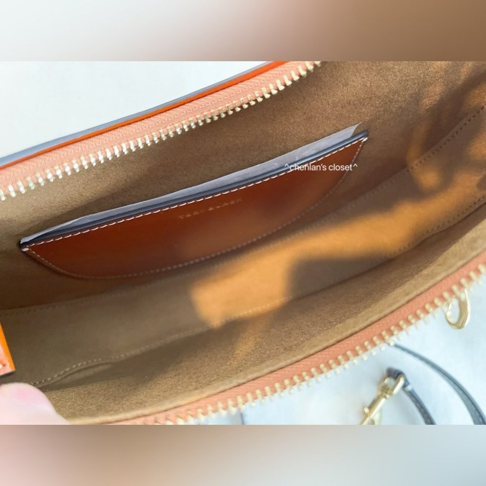🔥NeW! Tory Burch T Monogram Haircalf Mini Crescent Bag - Picture 8 of 15